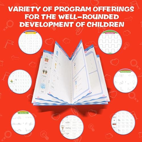Lumikidz Magic Grooved Writing Practice for Kids Ages 3–5 - Reusable Grooved Writing Books for Kids 3–5 - Handwriting Practice for Kids 5–7 - Preschool Tracing Books & Learning Activities thumbnail 5