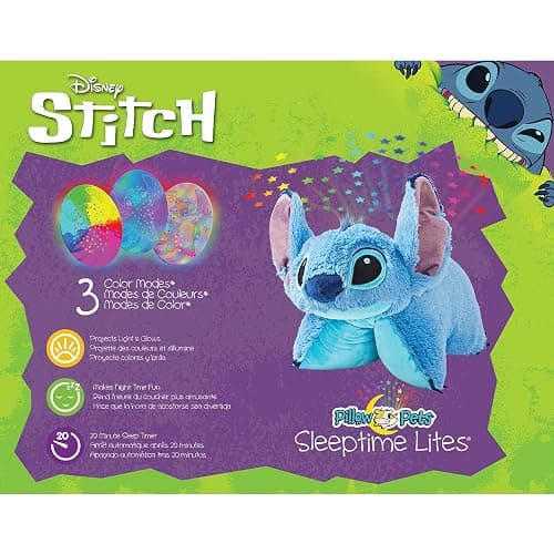 Pillow Pets, Sleep Time Light Stitch, Stuffed Animal Toy thumbnail 7