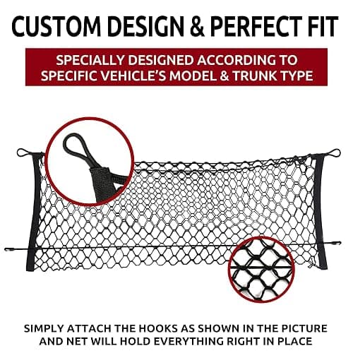 Envelope Style Automotive Elastic Trunk Mesh Cargo Net for Subaru Forester (SK) 2019-2026 - Premium Trunk Organizer and Storage - Luggage Net for SUV - Best Car Organizer for Subaru Forester thumbnail 3