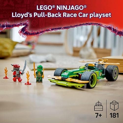 LEGO NINJAGO Lloyd's Pull-Back Race Car Toy - Building Toy for Pretend Play for Boys and Girls, Ages 7+ - Toy Car for Kids with 2 Minifigures - Gift Idea for Birthdays - 71828 thumbnail 3