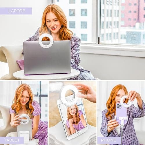 LITTIL Selfie One - Ring Light for Phone, iPhone, Android or Laptop | 3 Adjustable Light Modes | Rechargeable Batteries | Clip On Design | Perfect for Beauty, Influencers, Creators thumbnail 6