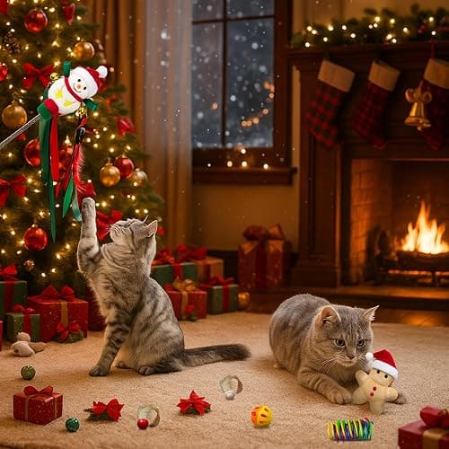 Rubypop Cat Advent Calendar 2025, 24 Days Christmas Countdown Box for Cats with Interactive Toys, Catnip Balls & Feather Wand, Xmas Holiday Gift for Kittens & Cats Lover thumbnail 8