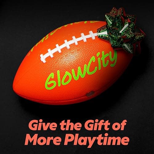 GlowCity Glow in The Dark Football - Size 3/6 Light Up Ball Gifts for Kids, Teens & Adults - Bright Football for Night Outdoor Games - Sports Birthday Gift Ideas for Boys Ages 6 7 8 9 10 11 12 13 14 thumbnail 7