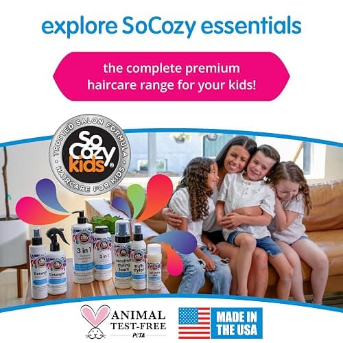 So Cozy Detangler & Leave In Conditioner Spray - Hair Detangler Spray for Kids - Paraben-Free Leave In Hair Conditioner & Detangling Spray for Frizzy Hair (8 fl oz) thumbnail 6