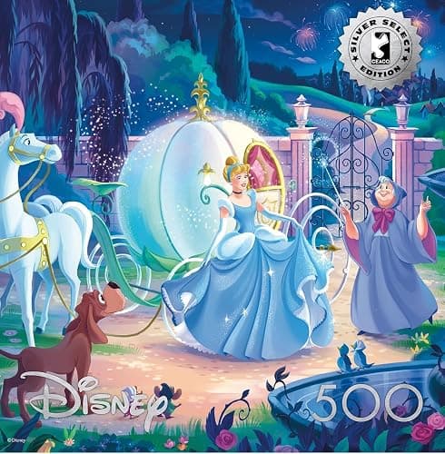 Buffalo Games - Silver Select -Disney - Cinderellas Carriage - 500 Piece Jigsaw Puzzle for Adults -Challenging Puzzle Perfect for Game Nights - Finished Size is 21.25 x 15.00 thumbnail 3