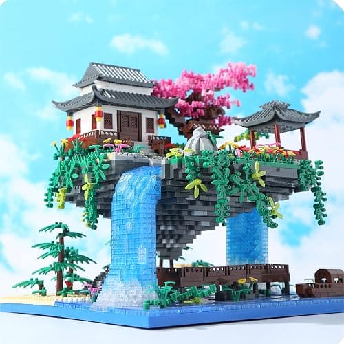 Yushinv Cherry Blossom Tree Building Set with Gift Box, Original Music Cherry Blossom Tree House(Type :Symphony), Japanese Sakura Tree House Lights Building Kit3320 Pcs, Cherry Bonsai Building Set. thumbnail 6