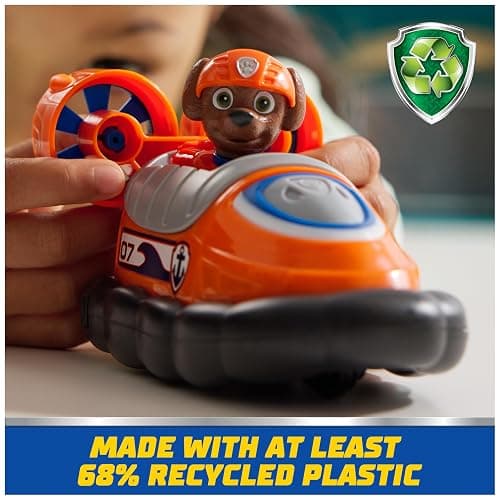 Paw Patrol, Zuma’s Hovercraft, Toy Vehicle with Collectible Action Figure, Sustainably Minded Kids Toys for Boys & Girls Ages 3 and Up thumbnail 4
