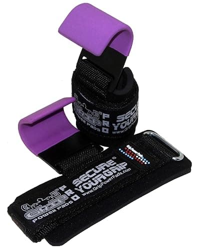 Weight Lifting Rod Hooks Heavy Duty Wrist Wraps Power Weight Lifting Training Gym Grips Straps Set of 2 thumbnail 2