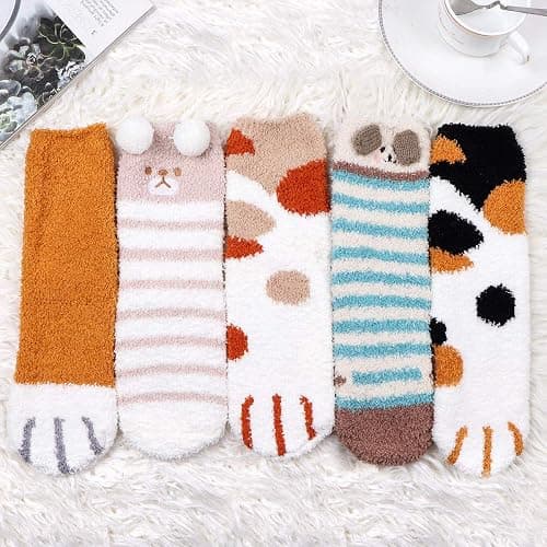 Plush Slipper Socks Women - Colorful Warm Fuzzy thumbnail 7