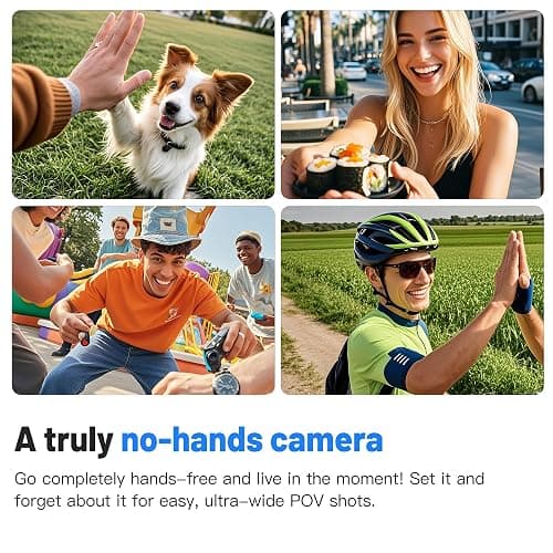 Meoilkolnm Mini Body Camera, Wearable Action Body Cam, Thumb Size Hands Free Recording Body Worn Camera, Premium Portable Camcorder Mount Anywhere for Pet Walking, Work, Travel (Black, 64GB) thumbnail 6