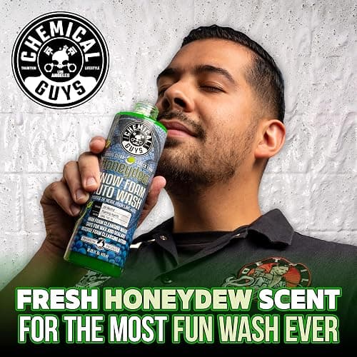 Chemical Guys CWS 110 64 Honeydew Snow Foam Car Wash Soap (Works with Cannons, Foam Guns or Bucket Washes) Safe for Trucks, Motorcycles, RVs & More, 64 fl oz (Half Gallon), Honeydew Scent - 64 Fl Oz (Pack of 1) - HONEYDEW thumbnail 11