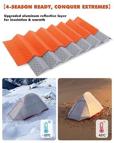 Camping Foam Sleeping Pad Lightweight Closed Cell Folding Camping Mat Moisture-Proof Camping Mattress Portable for Outdoor Hiking Mountaineering Blue thumbnail 5