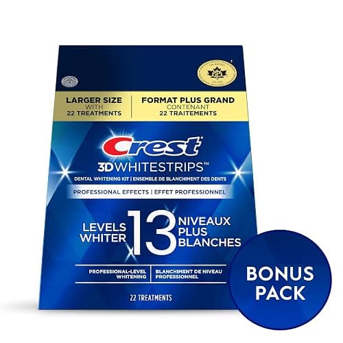 Crest 3D White Whitestrips Professional Effects, At-Home Teeth Whitening Kit, 13 Levels Whiter, 22 Treatments thumbnail 2