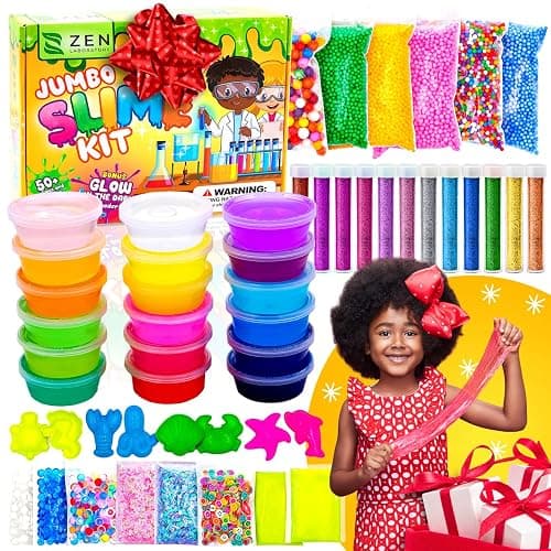 Ultimate Slime Kit for Girls 10-12 | Perfect Toys for Girls 7-12 Years Old | Complete DIY Slime Making Kit for Kids and Boys | Christmas Party Favors thumbnail 9