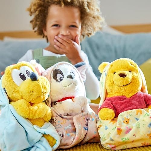 Disney Store Official Winnie the Pooh Plush with Blanket Pouch Babies Plushy in Baby Swaddle - Toy for Those who Love Plush Figure Toys, Cute Plushies, & Baby Stuffed Animals - 10 Inches thumbnail 2