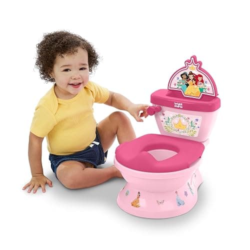 Bright Starts Disney Junior Princess My Size Potty Training Toilet, Toddler Potty Chair with Flushing & Cheering Sounds, Removable Seat with Splash Guard & Handles, Ages 18+ Months, Up to 50 lbs thumbnail 4