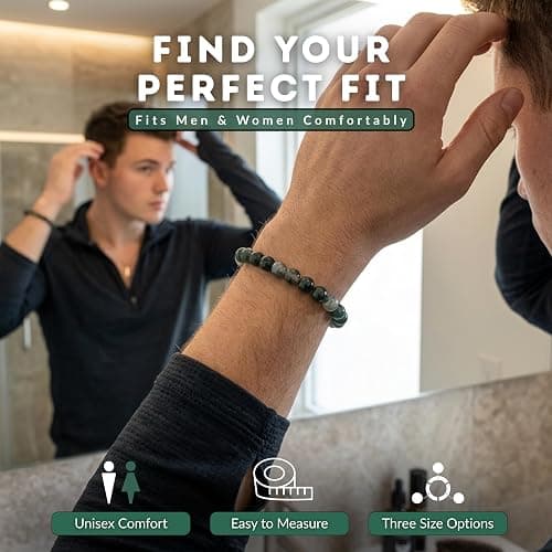 Cherry Tree Collection Tigers Eye Bracelets Plus Over 40 Other Stones – Gemstone Beads for Men & Women, Promotes Protection, Courage, Focus, Balance & Luck – Available in S, M, L with 8mm Round Beads thumbnail 3