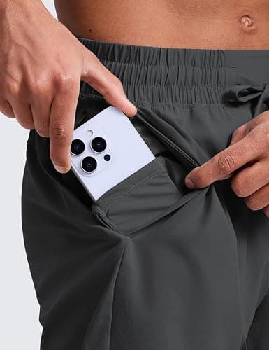 CRZ YOGA Linerless Workout Shorts 5'' | Lightweight, Quick Dry, Running, Pockets, for Men thumbnail 3