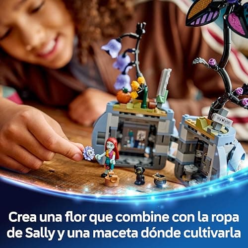 LEGO | Disney Maceta de Sally - Decoración del Dormitorio con 2 Flores Artificiales, Mini Muñeca y Gato Negro de Juguete - Regalo para Niñas de 9+ Años y Fans de Pesadilla Antes de Navidad - 43288 thumbnail 2