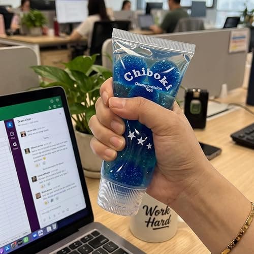 Suxdlan Squeeze Fidget Toys, Toothpaste Soft Slow Rising Squish Toy, Blue | Cute Toothpaste Design, Portable Size, Soft Feel, Ideal for Office, Home, Travel Stress Relief thumbnail 4
