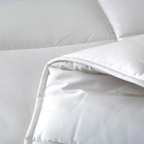 Dorrin Nessin Queen Size Down Alternative Comforter All Season Duvet Insert(White,90x90)-Ultra Soft Double Brushed Microfiber Quilt Cover, Classic Box Stitched with 8 Corner Tabs thumbnail 6