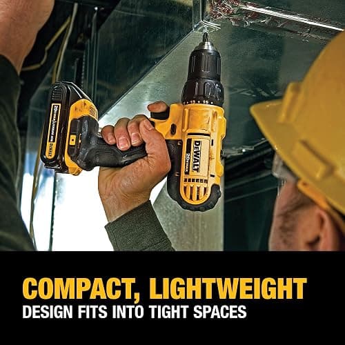 DEWALT 20V Max Cordless Drill Driver Set, 2 Speed, High Performance Motor, Includes 2 XR 1.3Ah Li-Ion Batteries, Charger and Contractor Bag (DCD771C2) thumbnail 6