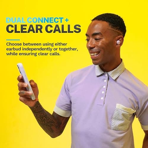 JLab Go Air Pop+ True Wireless Bluetooth Earbuds, in Ear Headphones with Microphone, 35H Playtime, USB-C Charging Case, Dual Connect, EQ3 Sound, Lilac thumbnail 6