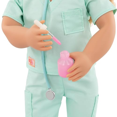 Our Generation - Get Well Bed - Doll Hospital Bed - Doctor Set - Hospital Gown, Stethoscope, Medical Kit - 18-Inch Doll Accessories - Toy for Kids 3 Years + thumbnail 2