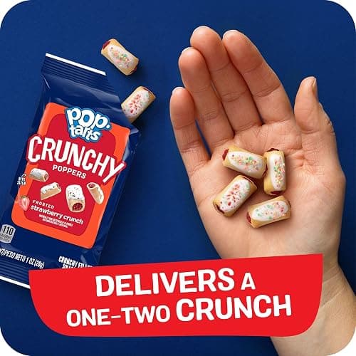 Pop-Tarts Crunchy Poppers Crunchy Filled Snack Pieces, Kids Snacks, On-the-Go Snacks, Variety Pack (3 Boxes, 15 Pouches) - Variety thumbnail 5