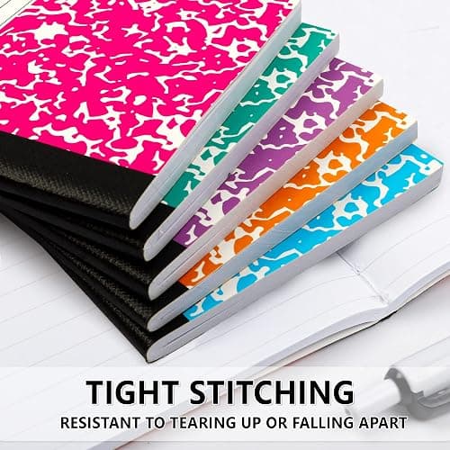 feela Mini Composition Notebook, Cute 30 Pack 5 Pastel Colors Narrow Ruled Mini Composition Books Bulk, Small Pocket Marble Journal Notebooks for Kids Students College, Pocket Size 4.5 x 3.25 in thumbnail 5
