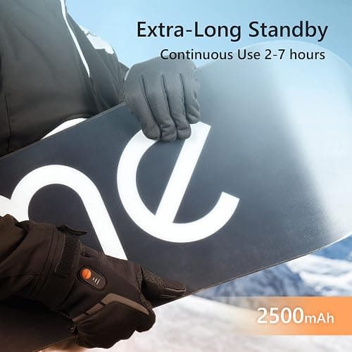 Heated Gloves for Men Women, Rechargeable Waterproof Heated Work Gloves with Arthritis Raynaud's Relief for Ski Hiking Driving thumbnail 5