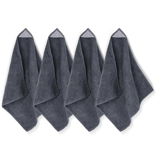 GoClimber 4 Pack Magnetic Microfiber Cleaning Cloth, Dry Erase Erasers Cleaner for Whiteboards, Blackboards, Chalkboards, Glassboards, Home, Office, School, Gray, 10'' x 9.25'' - Image 1