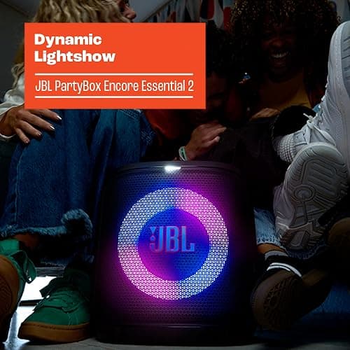 JBL PartyBox Encore Essential 2 - Portable Battery-Powered Party Speaker with AI Sound Boost, Up to 15 Hours of Play time, IPX4 Splash Proof, and Multi-Speaker Connection by Auracast (Black) thumbnail 4