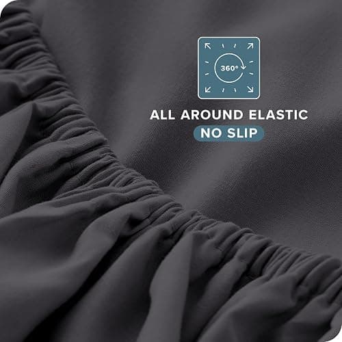 Bare Home Twin XL Sheet Set - 1800 Ultra-Soft Microfiber Twin Extra Long Bed Sheets - Double Brushed - Deep Pockets - Easy Fit - 3 Piece Set - Bedding Sheets & Pillowcases (Twin XL, Forged Iron Grey) thumbnail 6