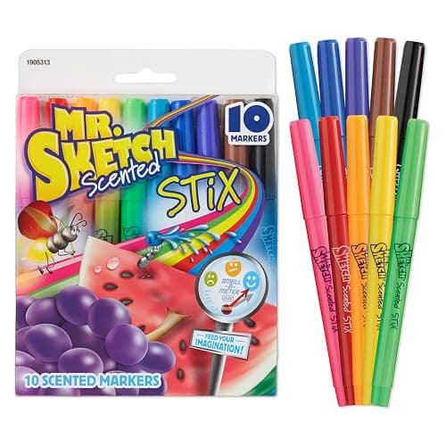 Mr. Sketch Scented Stix Markers, Fine Tip, 10 Count - Fun for Kids, Coloring, Spark Creativity, Arts & Crafts - Image 1