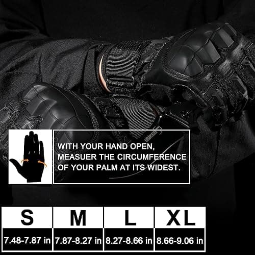 WTACTFUL Rubber Guard Tactical Gloves for Men Touchscreen Airsoft Motorcycle Hunting Outdoor thumbnail 6