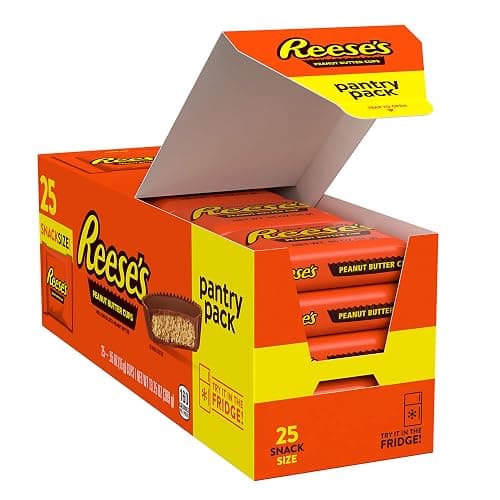 REESE'S Milk Chocolate Snack Size Peanut Butter Cups, Candy Pantry Pack, 13.75 oz (25 Pieces) thumbnail 4
