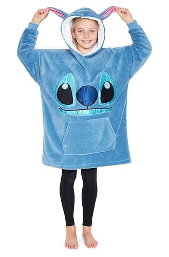 Disney Stitch Blanket Hoodie for Kids Cozy Fleece Wearable Blanket Stitch Gifts - Image 1