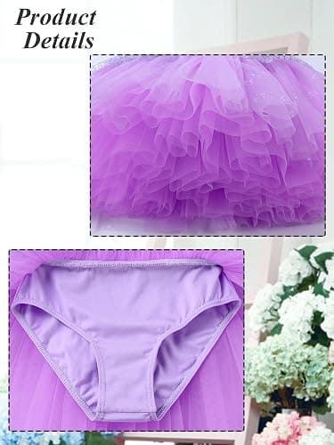 Girls Skirted Leotards Ballet Dance Tutu Princess Dress Ballerina Costumes 3-8Y thumbnail 8