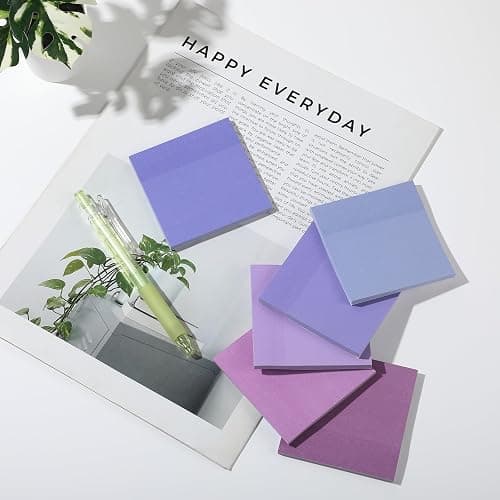 Mr. Pen- Sticky Notes, 3"x3", 12 Pads, 600 Sheets, Purple Shades | Sticky Notes Bulk, Self-Stick Note Pads, Perfect for Office, School, Home, Study & Organization thumbnail 7