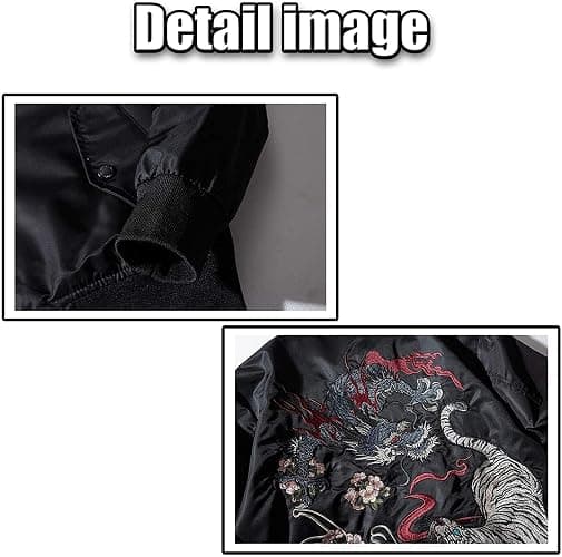 XYXIONGMAO Japanese Dragon Tiger Hip Hop Clothing Men'S Bomber Jacket Oversized Street Windbreaker Flying Streetwear thumbnail 7