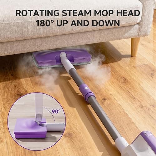 AAOBOSI Steam Mop, 1300W Powerful Detachable Handheld Steamer with 350ml Tank, 11 Multi-purpose Accessories, 23FT Power Cable, Steam Mops for Floor Cleaning, Tiles, Windows, Carpets, Furniture thumbnail 3