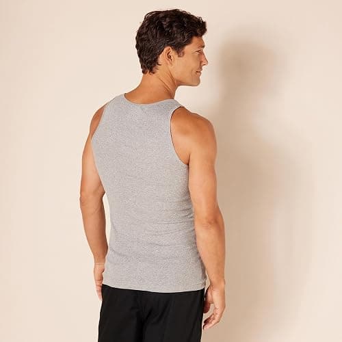 Amazon Essentials Men's Lightweight Tank Undershirts, Pack of 6 thumbnail 4