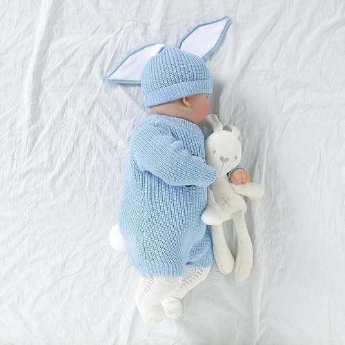 Amnnchya My First Easter Baby Girl Boy Outfit Newborn Knit Sweater Long Sleeve Oversized Pullover Sweatshirt Romper thumbnail 3