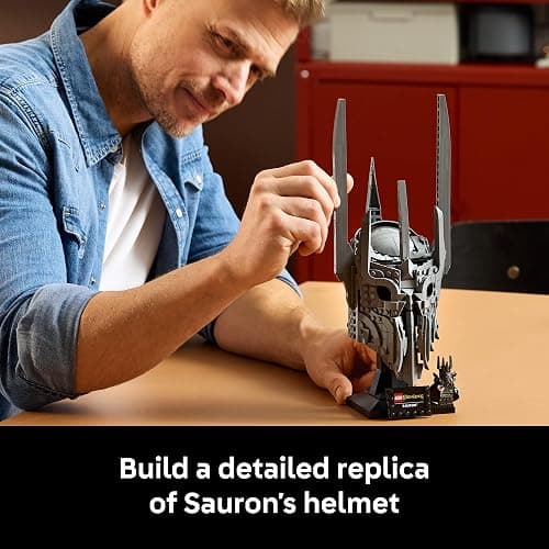 LEGO Icons The Lord of The Rings: Sauron's Helmet - Building Set for Adults, Ages 18+ - Bedroom, Home Office, Book Shelf Decor - W/Sauron Minifigure - Gift for Birthdays - 11373 thumbnail 3