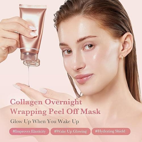 medicube Collagen Overnight Wrapping Peel Off Facial Mask Pack - Elasticity & Hydration Care, Reduces Sagging & Dullness - Hydrolyzed Collagen For Glowing Skin - Korean Skin Care, 2.53 fl.oz thumbnail 4