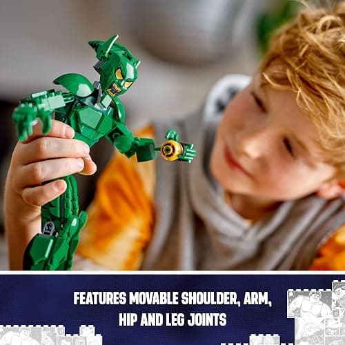 LEGO Marvel Green Goblin Construction Figure - Building Toy for Boys & Girls, Ages 8+ - Marvel Villain Action Figure W/Glider and Pumpkin Bombs - Gift for Fans - 76284 thumbnail 3