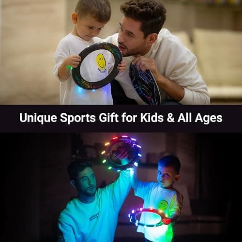 TOSY Flying Ring - 36 RGB Multicolor or 12 Monocolor LEDs, Super Bright, Lost Mode, Auto Light Up, Camping Essentials for Kid/Teen/Boy/Girl, Safe & Soft, Waterproof, Pool/Beach Games, Lightweight Toy thumbnail 4