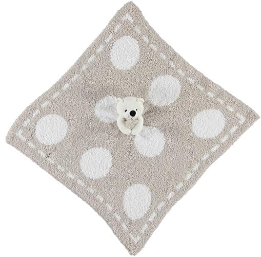 Barefoot Dreams CozyChic Dream Mini Blanket with Buddie Bear Plush Toy, Toddler Ultra Soft Cozy Blanket, Lightweight Comfort Companion, Gifts for Girls & Boys, Machine Washable, 16" x 16", Stone/White thumbnail 2