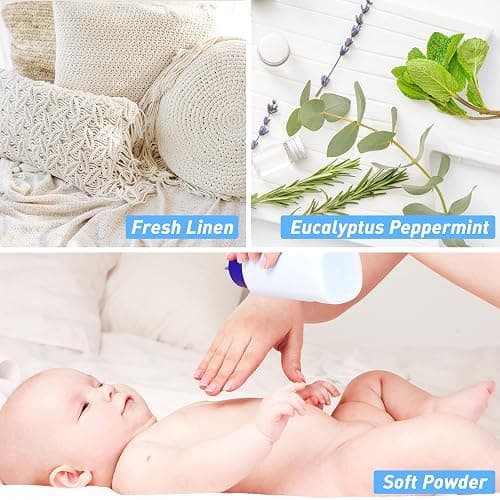 Fragrance Oil, ESSLUX Clean Set of Scented Oils, Essential Oils for Diffuser for Home, Premium Soap & Candle Making Scents, Aromatherapy Oils Gift Set - Clean Air, Fresh Linen, Warm Cotton and More thumbnail 3